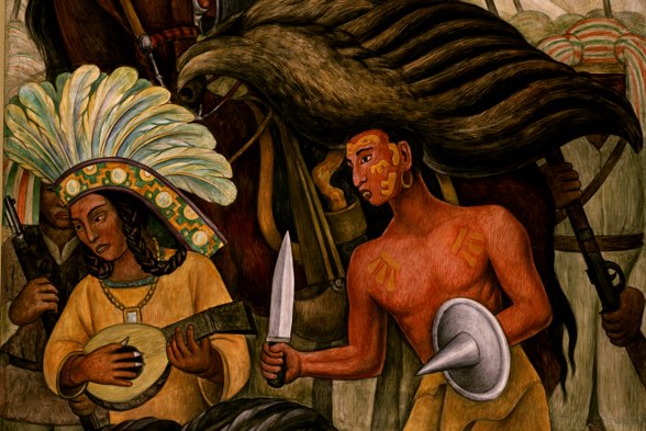 History of Mexico mural by Diego Rivera