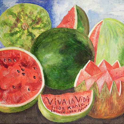 Viva La Vida, Watermelons by Frida Kahlo at Mexican Geniuses in London
