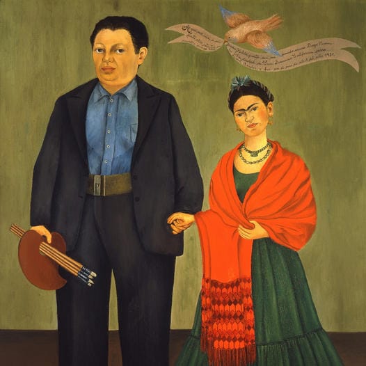 Frida and Diego Rivera by Frida Kahlo at Mexican Geniuses in London