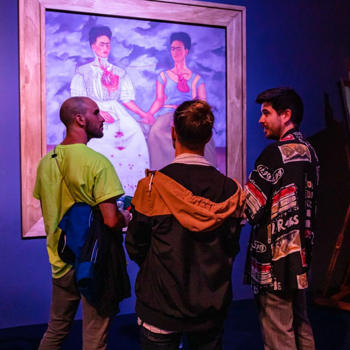 Visitors at the Frida & Diego Immersive Experience in D.C.