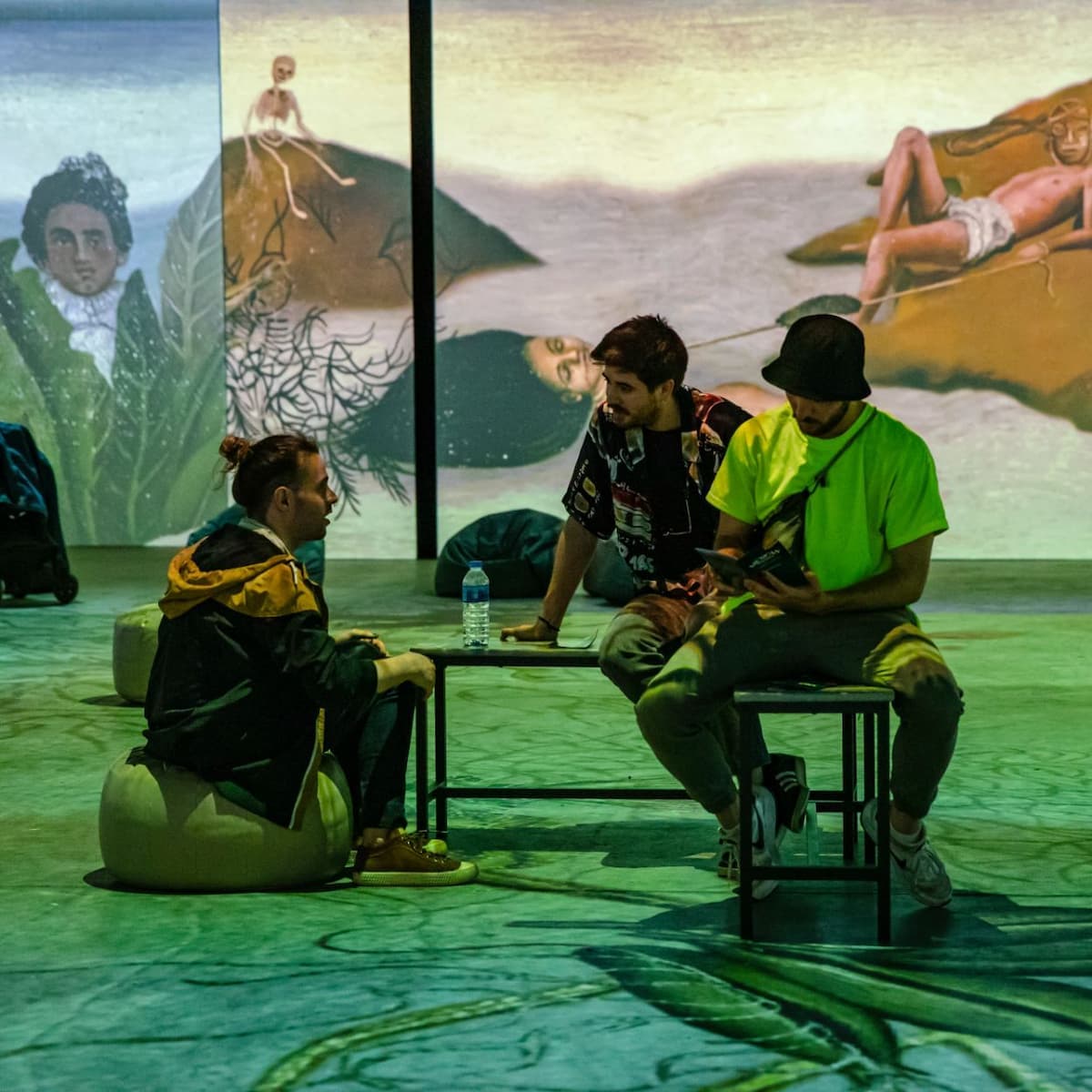 Visitors at the Frida & Diego Immersive Experience in London